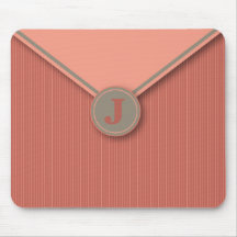Coral elegante Mousepad Monogrammed personalizado