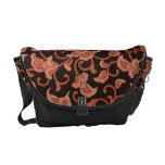 Coral floral bolsa mensageiro