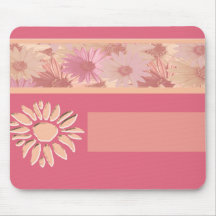 Coral floral mouse pads