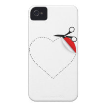 Corazon recortado Case-Mate iPhone 4 carcasas