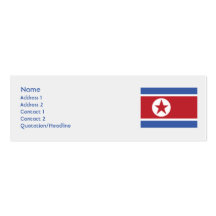Coreia do Norte - magro Cartões De Visita