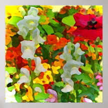 Cores alegres do jardim impressão