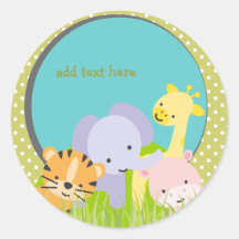 Cores da selva stickers/DIY de PixDezines!!! Adesivo Em Formato Redondo