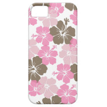 Cores diy do fundo de PixDezines/hibiscus cor-de-r Capas iPhone 5