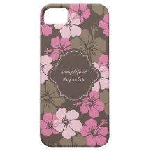 Cores diy do fundo de PixDezines/hibiscus cor-de-r Capa iPhone 5 Case-Mate