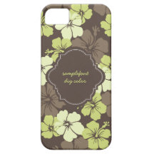 Cores diy do fundo de PixDezines/hibiscus verde iPhone 5 Capas