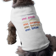 Cores do gângster camisetas para cães