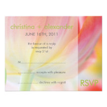 Cores do primavera • Convite RSVP do casamento