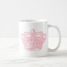 Coroa cor-de-rosa caneca