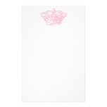 Coroa cor-de-rosa papéis personalizados
