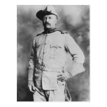 Coronel Theodore Roosevelt, 1898. Cartões Postais