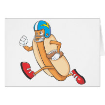 Corredor do Hotdog do futebol americano Cartoes