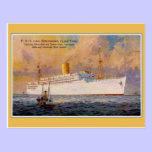 Correio do RMS Strathmore do vintage e forro de pa cartões postais