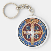 Corrente chave da medalha do exorcismo do St. Bene Chaveiro