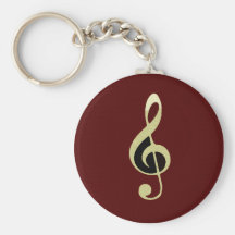 Corrente chave real de Clef de triplo Chaveiro