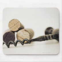 Cortiça do vinho com corkscrew mousepad