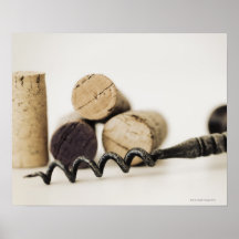 Cortiça do vinho com corkscrew posters