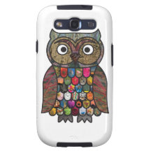 Coruja dos retalhos capa para galaxy s3