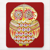 Coruja Groovy Mousepad