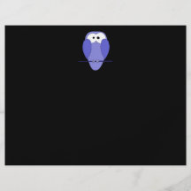 Coruja na noite. Azul, preto Modelo De Panfletos