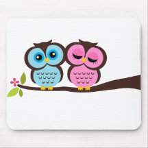 Corujas bonitas mousepad