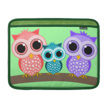 corujas bonitos bolsa de MacBook