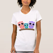 corujas bonitos tshirt