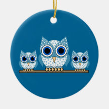corujas ornamentos para arvore de natal
