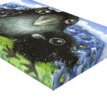 Corvo da mãe e do bebê impressão de canvas envolvidas