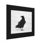 Corvo orgulhoso impressão de canvas envolvida