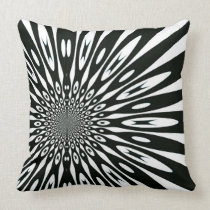 Coxim óptico branco preto Trippy do teste padrão almofadas da american mojo