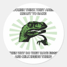 Cozimento das mulheres de Philosoraptor Adesivos Redondos