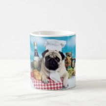Cozinheiro chefe do cão do Pug Caneca