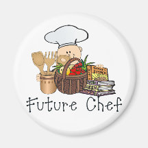 Cozinheiro chefe futuro imãs de refrigerador
