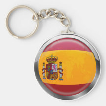 Crachá moderno do emblema da bandeira da espanha p chaveiro