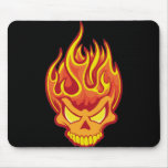 Crânio ardente mousepads