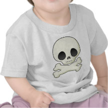 Crânio bonito do bebê tshirts
