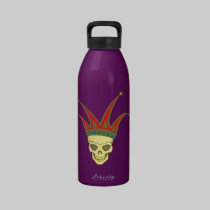 Crânio caveira bufão skull jester garrafas de água