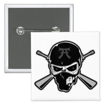 Crânio de Buttstock & rifles cruzados Botons