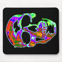 Crânio de Psychedellic Mouse Pad