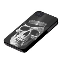 Crânio do chapéu alto capas de iPhone 4 Case-Mate