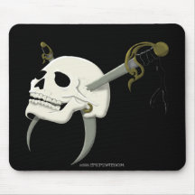Crânio do cutelo mouse pads