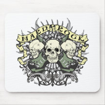 Crânio e guitarra do hard rock mouse pads