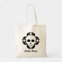 Crânio glam gótico feminino bonito o Dia das Bruxa Bolsa Para Compra
