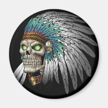 Crânio gótico tribal indiano do nativo americano imas