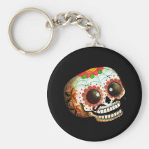 Crânio mexicano do açúcar chaveiros
