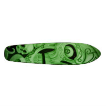 crânio verde 2 skateboard