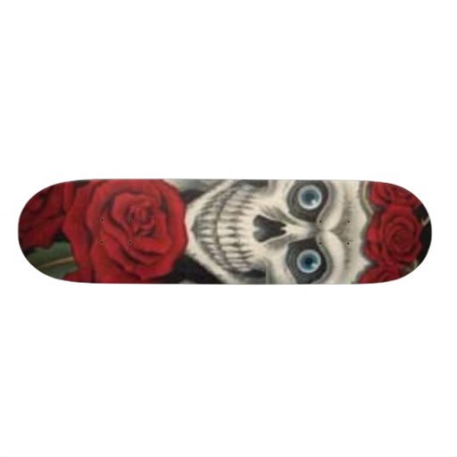 crânios e rosas skate boards