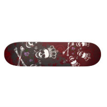 Crânios e skate dos ossos