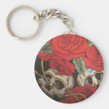 Crânios/rosas Chaveiros
